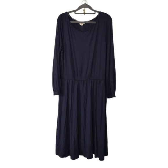 Boden Dresses Boden Evelyn Blue Jersey Midi Dress Womens 2 Petite Long Sleeve Casual Soft Poshmark
